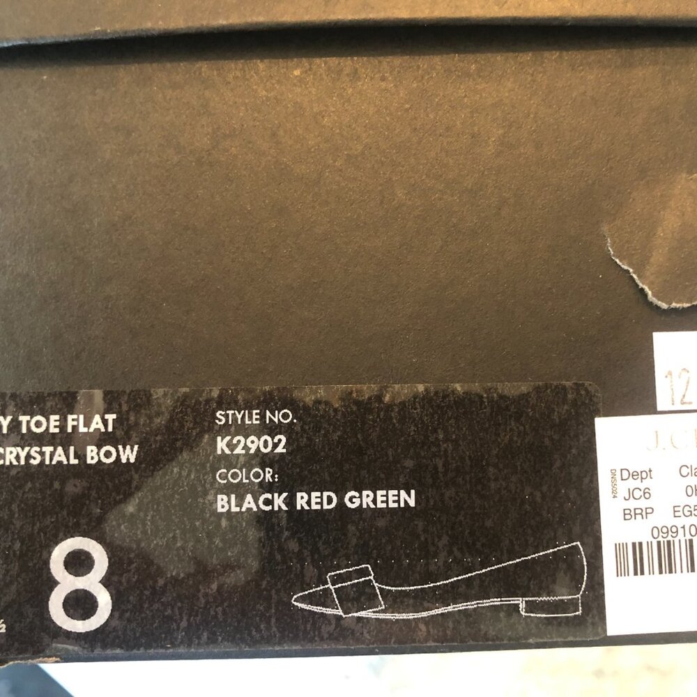 J Crew Women's Tartan and crystal ballet flat size 8 - Picture 5 of 6